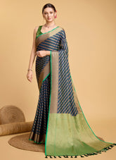 Splendid Blue Colour Saree